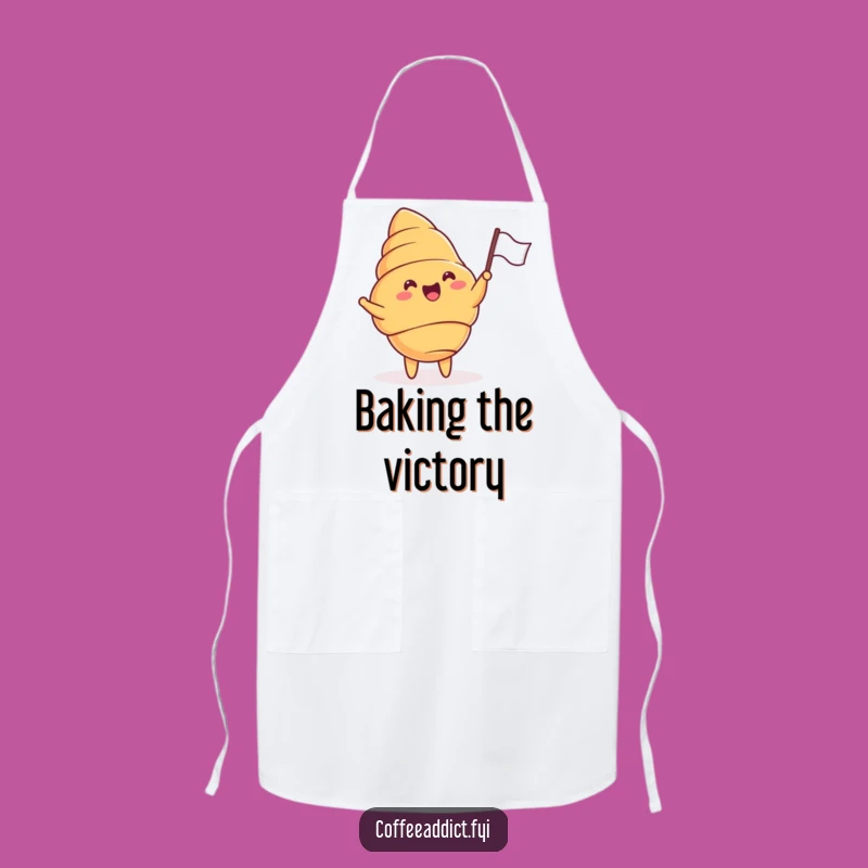 Funny Croissant Apron: Hilarious Kitchen Helper for Bakers