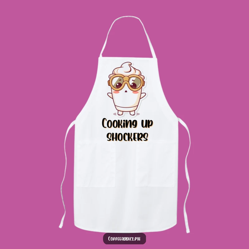 Funny Kawaii Coffee Cup Apron for Surprising Kitchen Moments