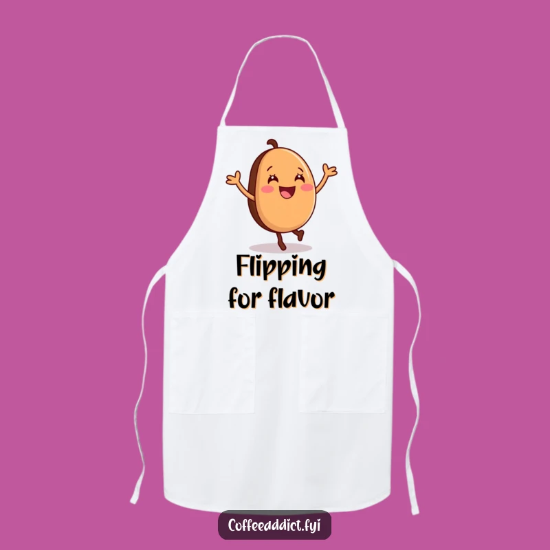 Funny Coffee Bean Cartwheel Apron: Kitchen Bean's Spin, Ideal Chef Funny Gift