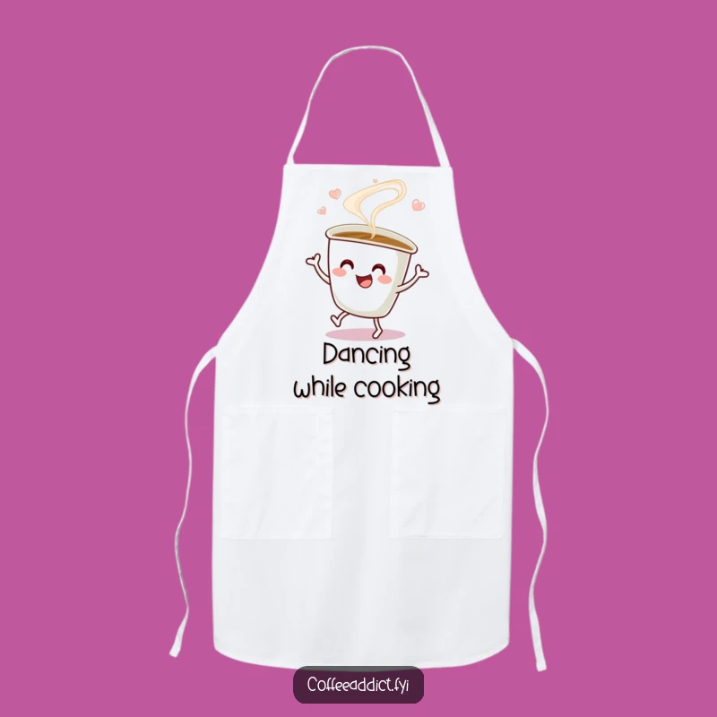Funny Coffee Cup Jig Apron: Chef's Steaming Dance Wear, Ideal Kitchen Funny Gift