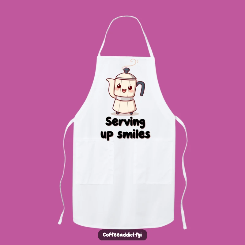 Funny Tipping Coffee Pot Apron - Hilarious Kitchen Wear for Playful Cooks
