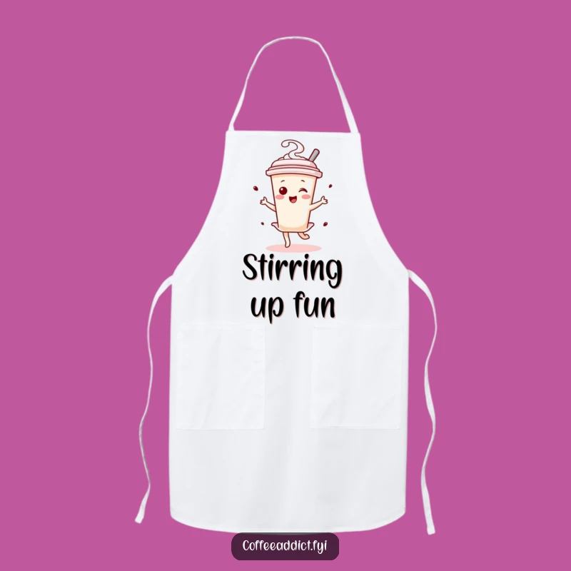 Funny Kawaii Coffee Stirrer Dancer Apron, Practical Enthusiastic Gift for Kitchen Fun