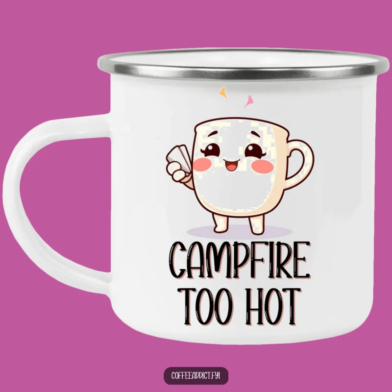 Funny Fanning Coffee Mug Camping Mug: Rosy Cheeks Outdoor Gift