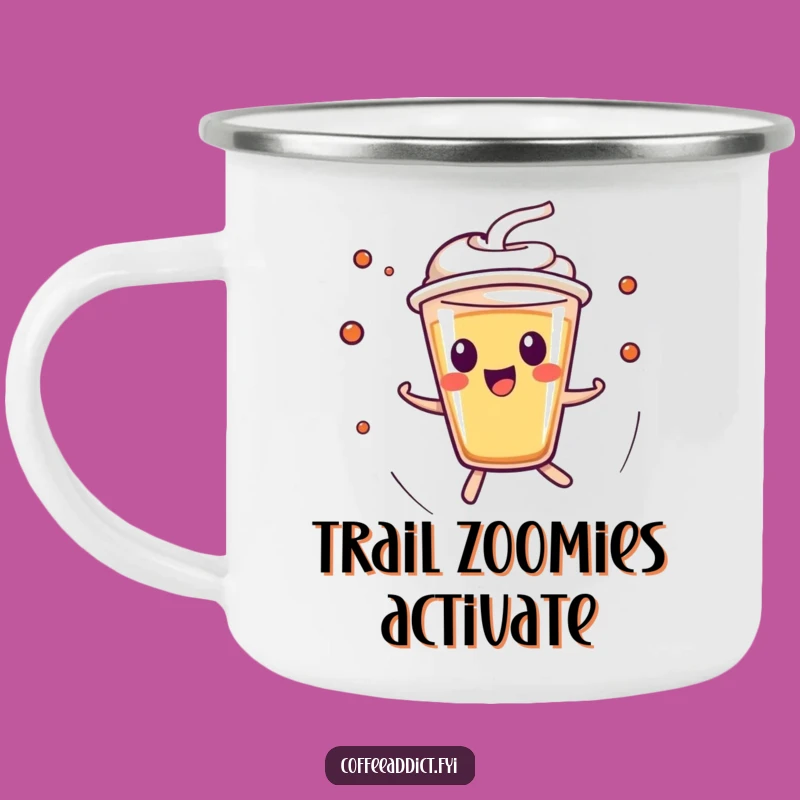 Durable Funny Kawaii Espresso Shot Camping Mug - Zippy Sips Outdoors, Gift