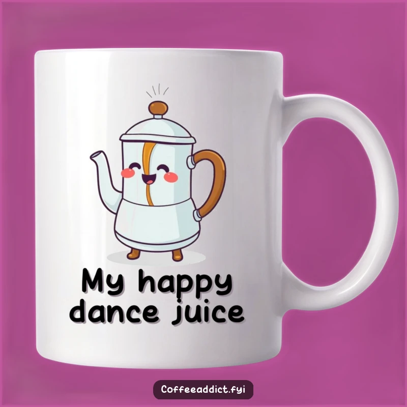 Funny Dancing Coffee Mug: Joyful Coffee Pot Pouring Happiness - Perfect Gift!