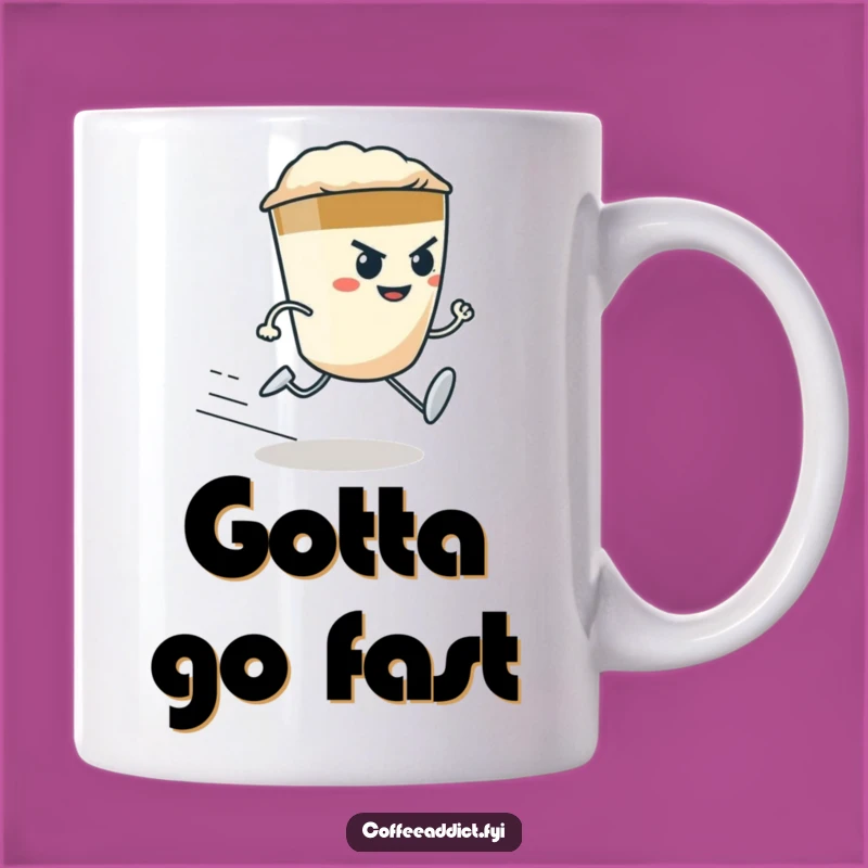 Funny Espresso Shot Mug: Determined Runner Character Gift