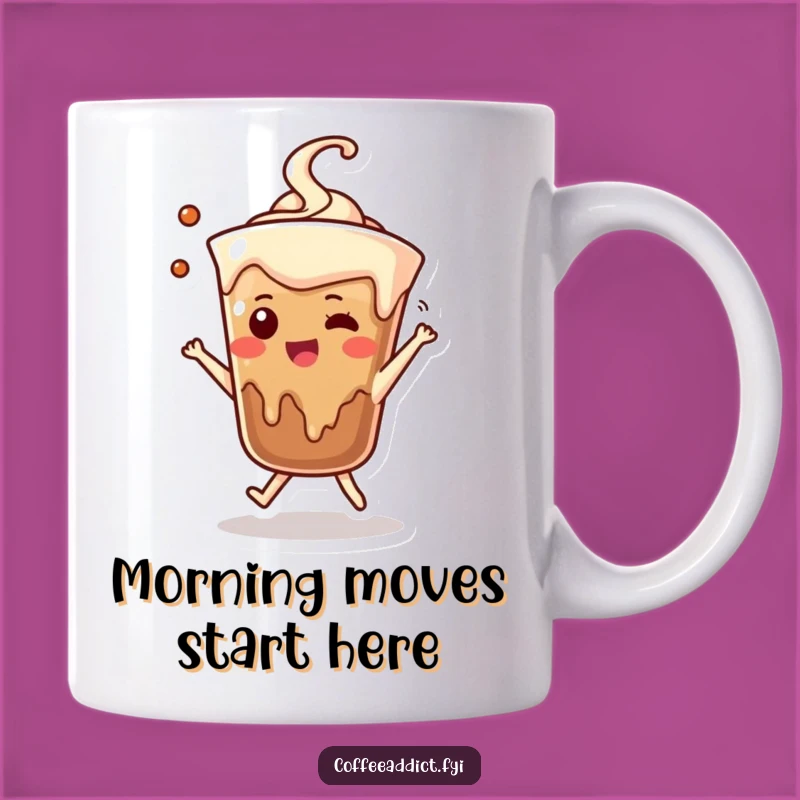 Funny Coffee Drip Mug - Adorable Dancer Design, Perfect Morning Gift