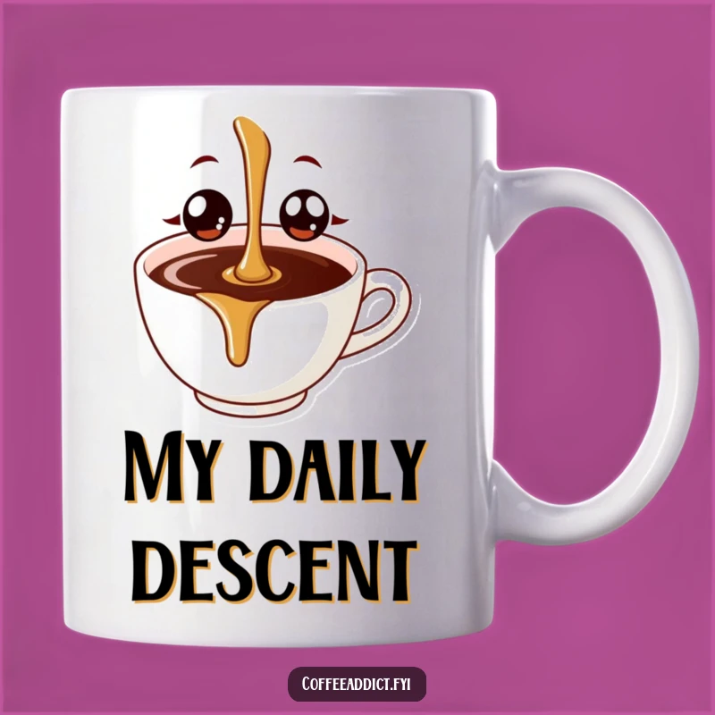 Funny Coffee Drip Mug - A Cheerful Breakfast Buddy for Your Coffee Fix