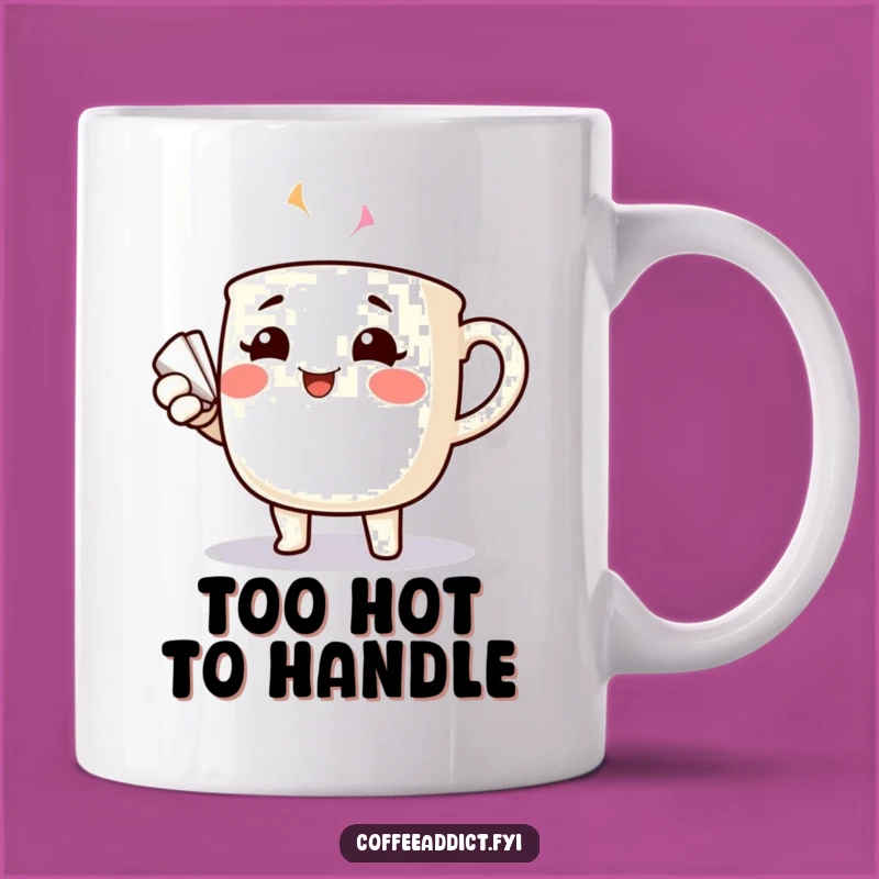 Funny Fanning Coffee Mug: Rosy Cheeks Heat Relief Gift