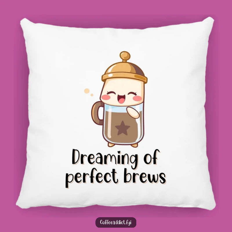 Funny French Press Pillow - Cozy Bubble Sigh Comfort, Decorative Accent
