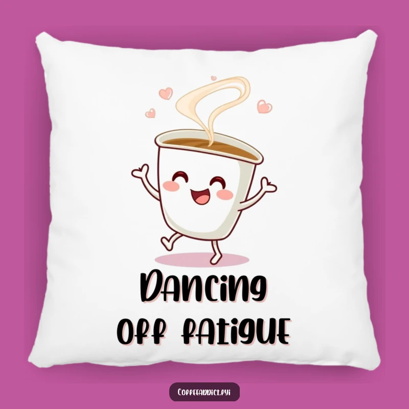 Funny Coffee Cup Jig Pillow: Cozy Steaming Comfort, Playful Funny Gift