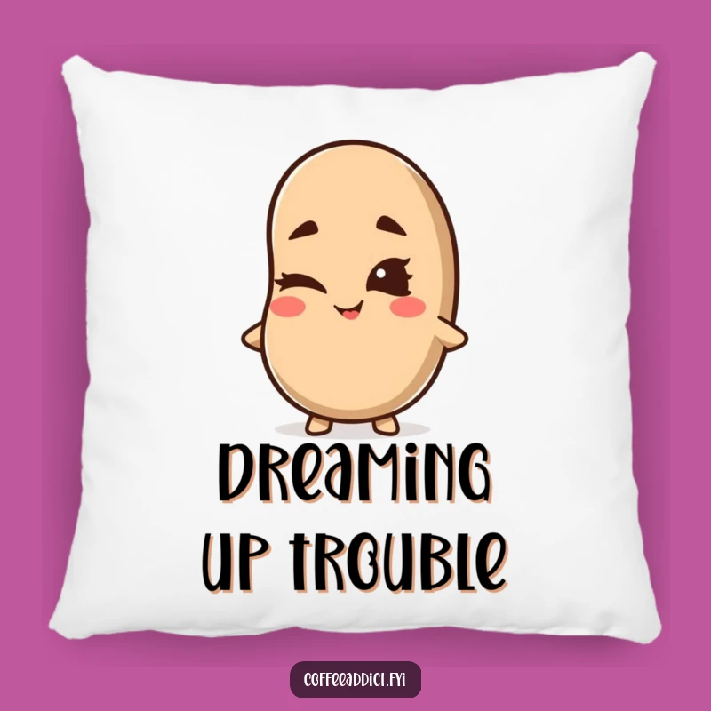 Funny Kawaii Coffee Bean Pillow - Cheeky Comfort, Cozy Gift