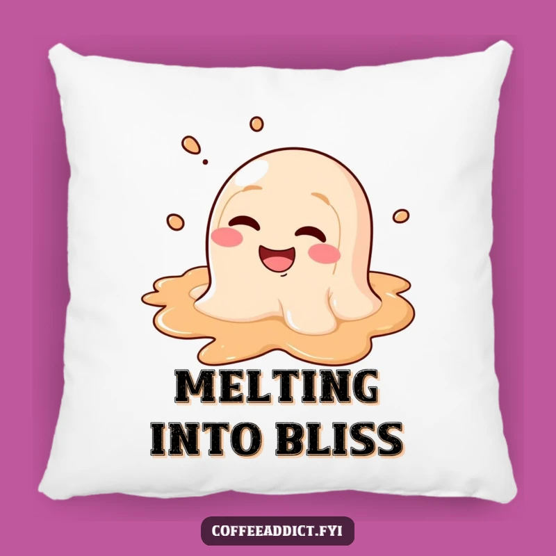 Funny Melting Coffee Puddle Pillow - Soft and Goofy Comfort for Your Home