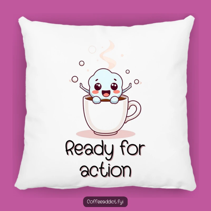 Funny Coffee Molecule Pillow: Cozy Excitement, Hilarious Comfort
