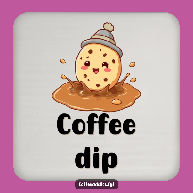 Funny Cookie Coffee Coasters: Perky Splashy Drink Coasters for Tables