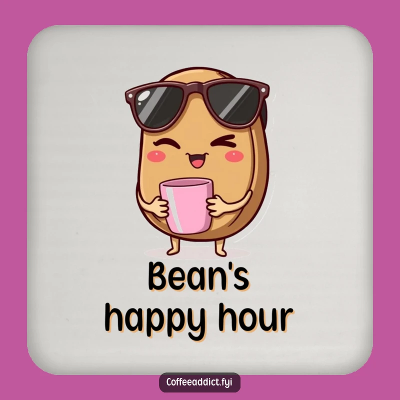 Funny Coffee Bean Coaster: Hilarious Protection for Your Cool Drinks