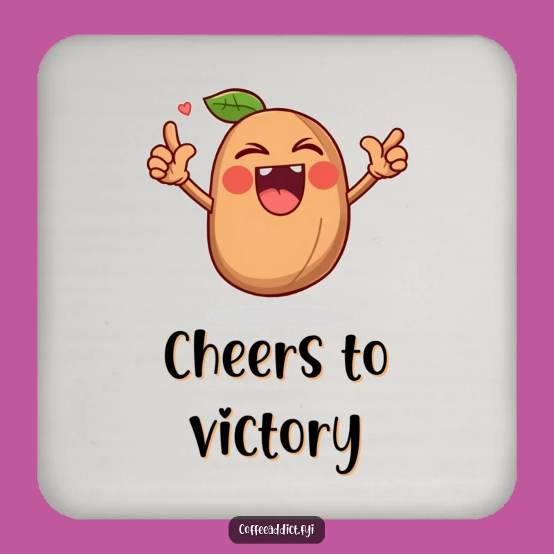 Funny Coffee Bean Coaster Set - Roaring Protection, Bold Table Decor