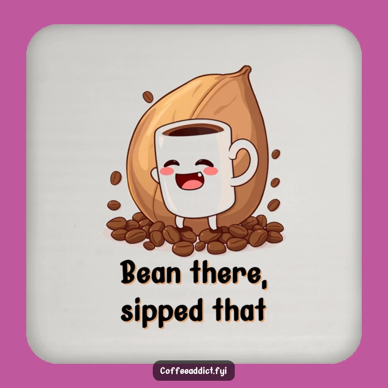 Funny Coffee Mug Struggle Coaster - Protect Surfaces with Hilarious Art