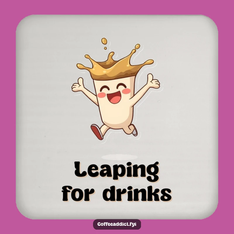 Funny Coffee Splash Coaster - Enthusiastic Protection for Surfaces