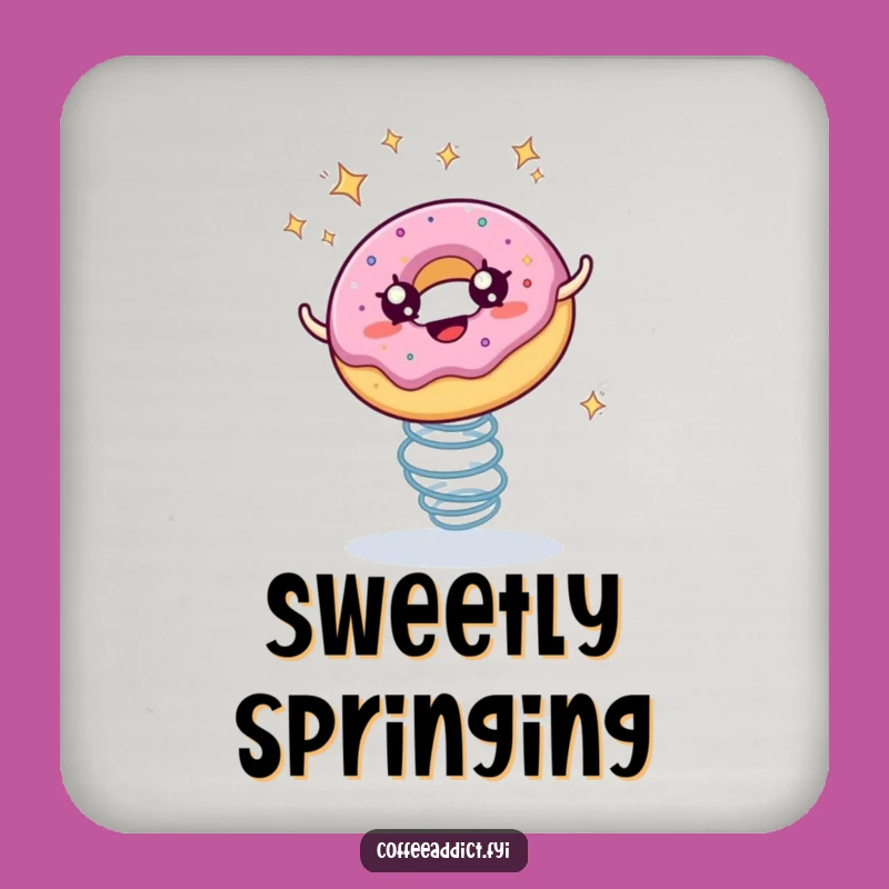 Funny Donut Coaster: Protect Surfaces with Bouncing Humor