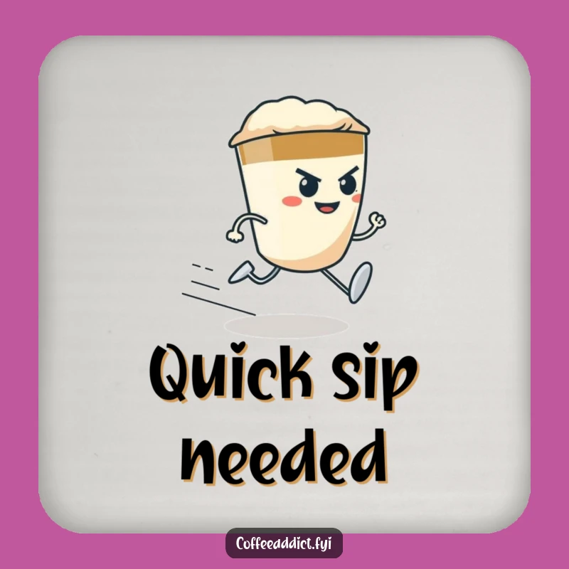 Funny Espresso Shot Coaster: Determined Runner Table Protector Gift