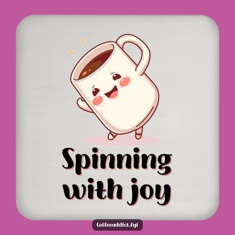 Funny Somersault Mug Coaster - Hilarious Surface Protection with Action