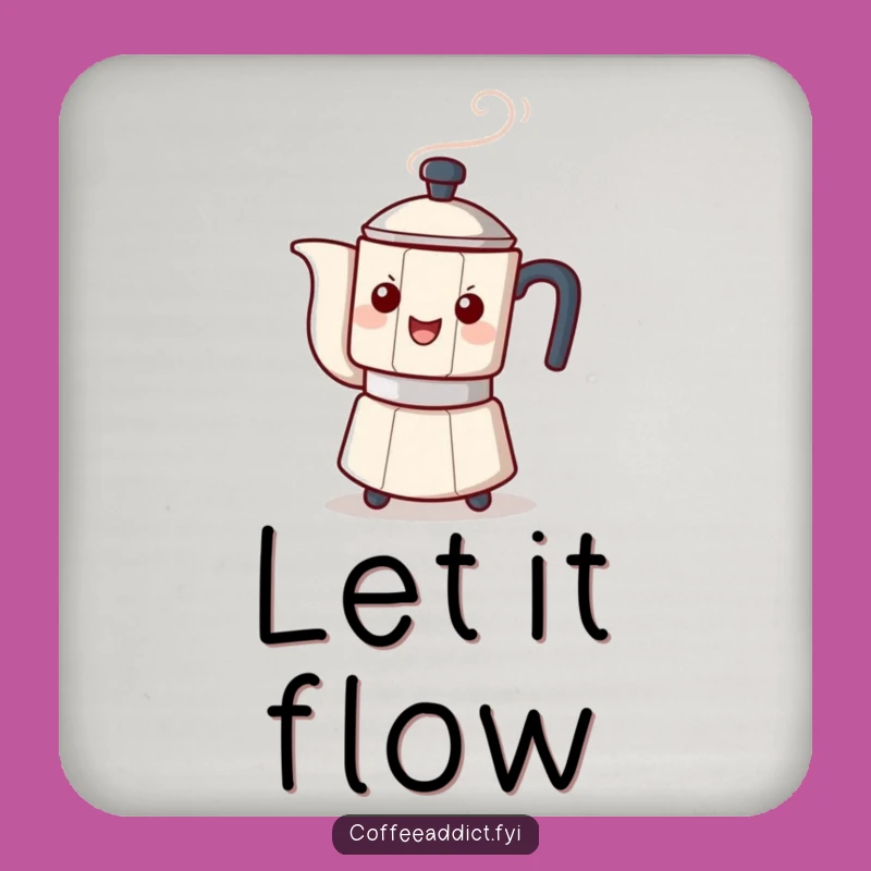 Funny Tipping Coffee Pot Coaster - Hilarious Surface Protection with Playfulness