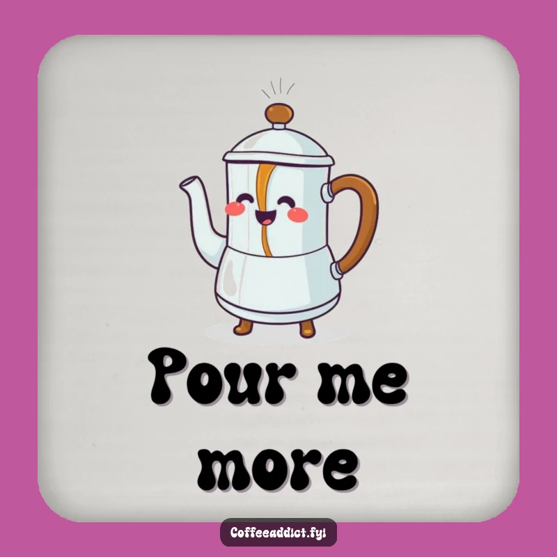 Funny Coffee Pot Coaster: Protect Surfaces with Dancing Coffee - Quirky Gift!