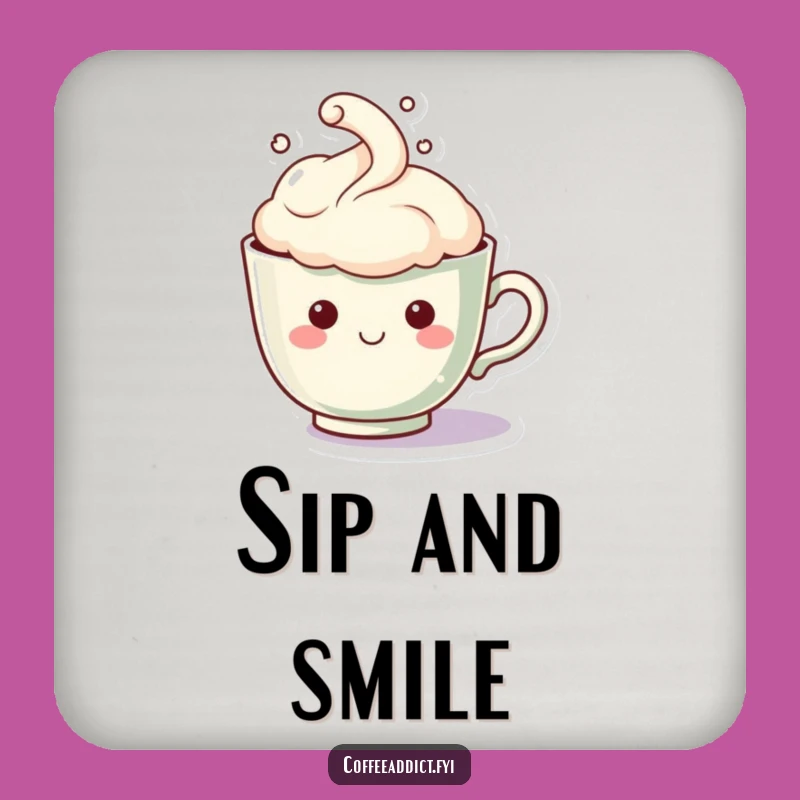 Funny Kawaii Teacup Coasters: Protect Surfaces with Cozy Charm