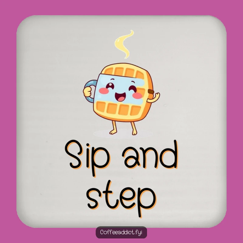 Funny Waffle Coaster: Protect Surfaces with Tiptoeing Delight