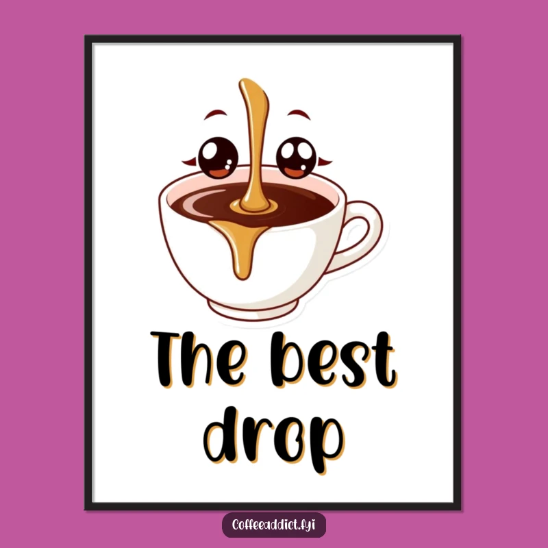 Funny Coffee Drip Art Print - Add Whimsy to Your Walls