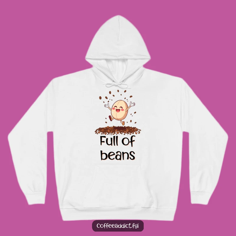 Funny Coffee Bean Joy Hoodie: Cozy Cartoon Sweatshirt for Warm, Funny Gifts