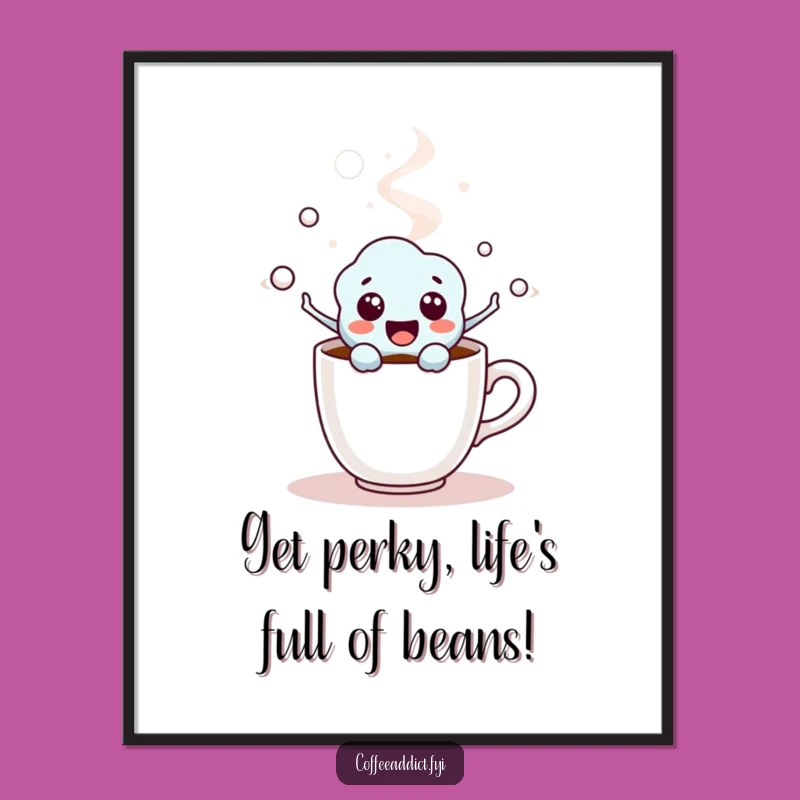 Free Printable Wall Art The Energetic Molecule A Quirky Coffee Character