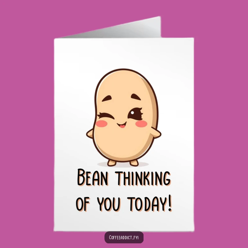 Free Printable Birthday Card: Mischievous Coffee Bean, Funny Downloadable Gift