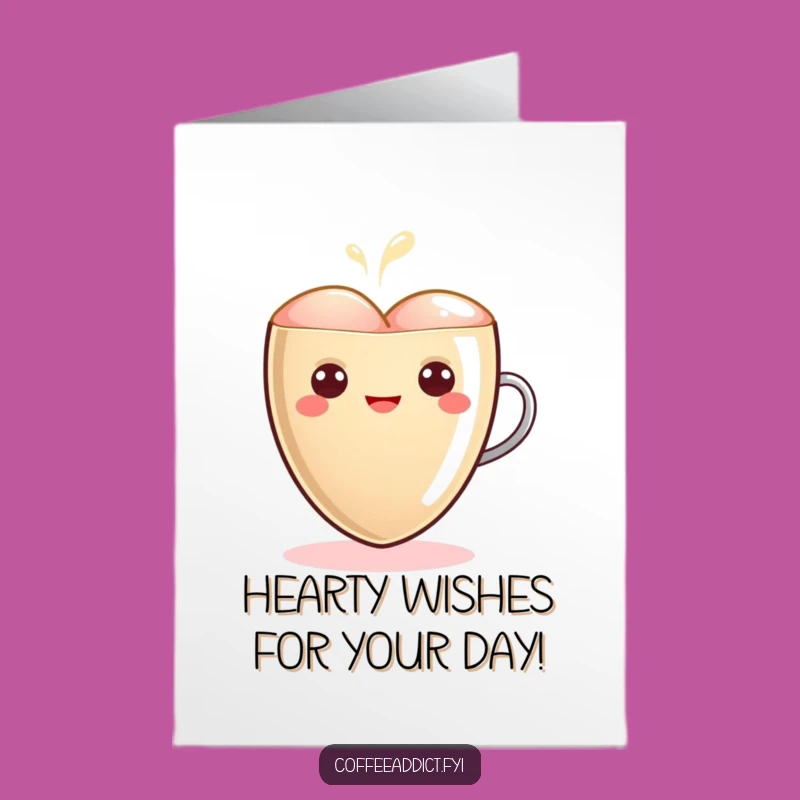 Free Printable Birthday Card: Glowing Latte Heart, Warm Downloadable Gift