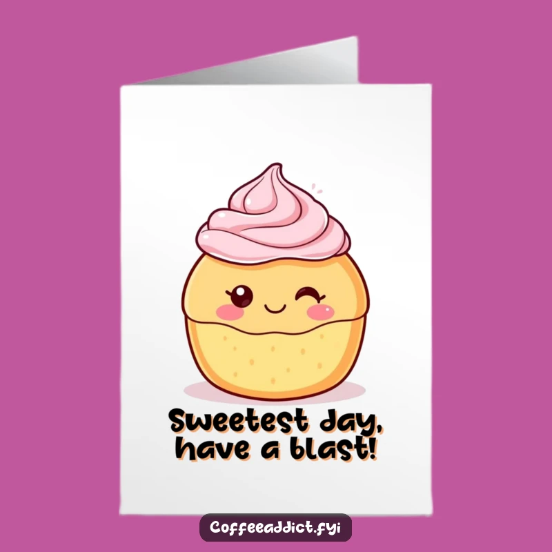 Free Printable Birthday Card: Sweet Kawaii Pastry, Delicious Downloadable Gift