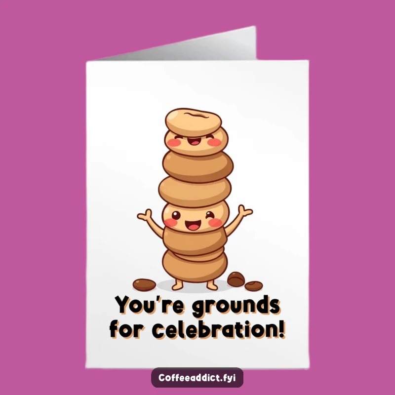Free Printable Coffee Bean Congrats Card - Wobbly Achievement Downloadable Gift