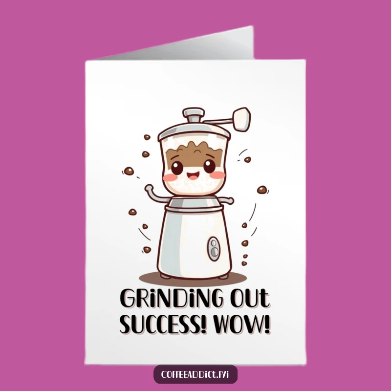 Free Printable Congrats Card: Grinding Grinder, Cheerful Spin, Downloadable Celebration Gift