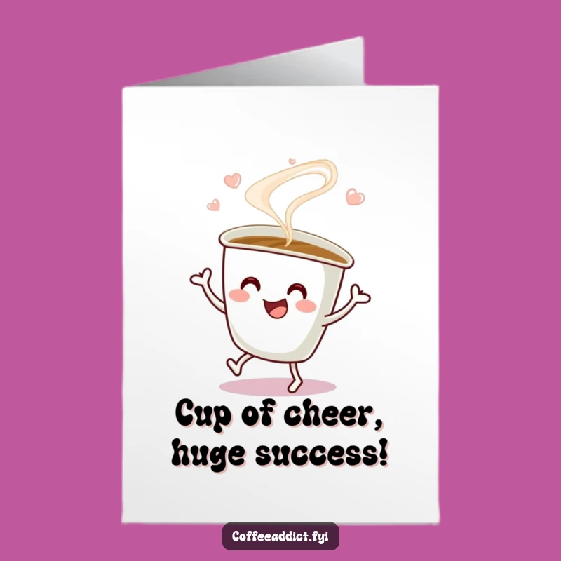 Free Printable Congrats Card: Jiggling Coffee Cup - Hilarious DIY Downloadable Gift