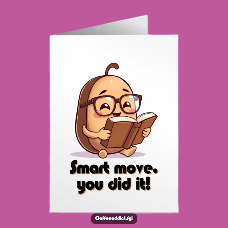 Free Printable Congrats Card: Smart Bean for Clever Wins Downloadable Gift