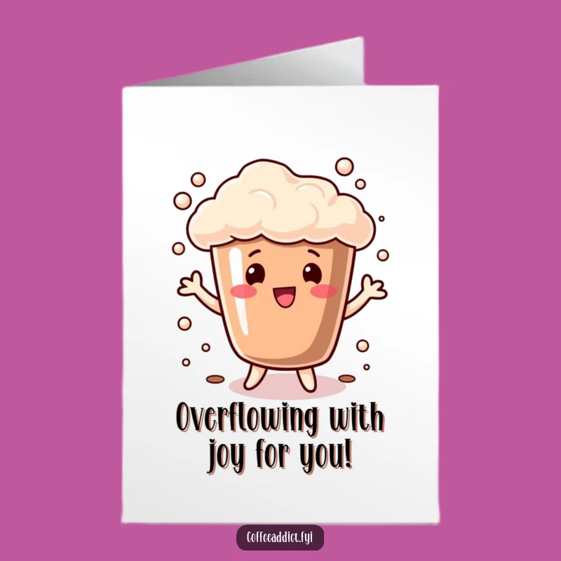 Free Printable Congrats Card: Dancing Foam Cup - Hilarious DIY Downloadable Gift