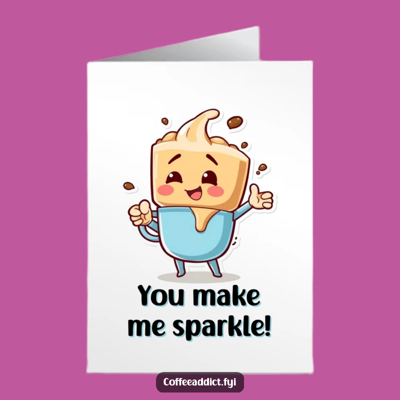 Free Printable Congrats Card: Bubbly Drip Character, Funny Downloadable Gift for Celebrating Big Moments