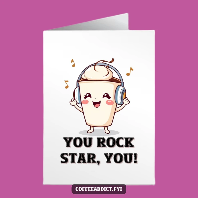 Free Printable Dancing Coffee Cup Card: Humorous Congrats Downloadable Gift for Any Occasion