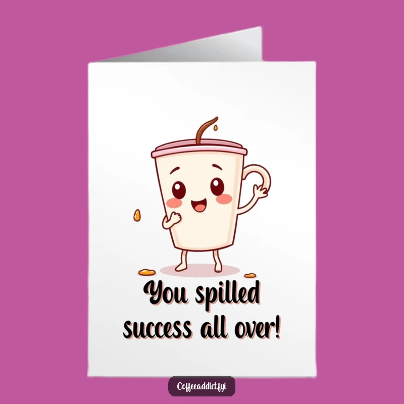 Free Printable Coffee Cup Congrats Card - Wacky Downloadable