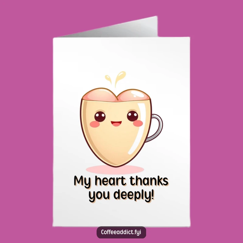 Free Printable Thank You Card: Glowing Heart, Warm Thanks Downloadable