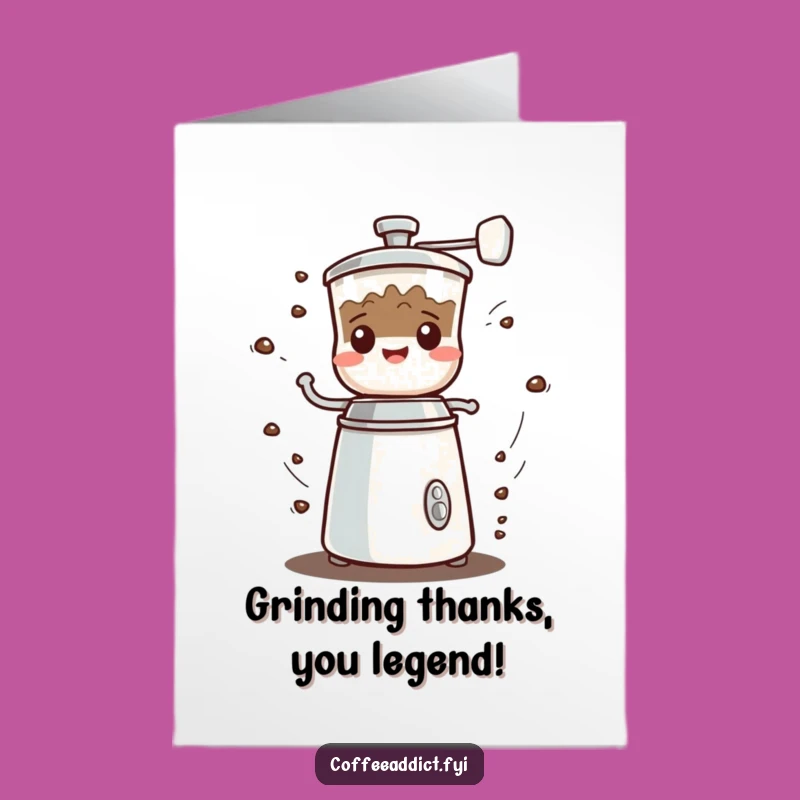 Free Printable Thank You Card: Grinding Grinder, Grateful Grumble, Heartfelt Downloadable Gift