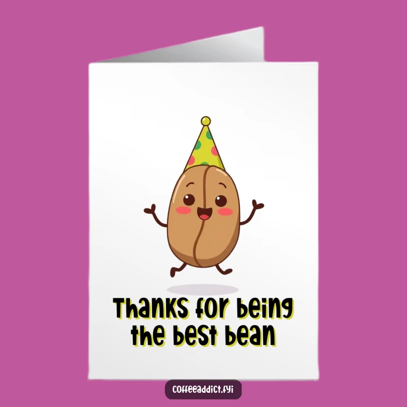 Free Printable Thank You Card: Joyful Coffee Bean Jigging Thanks Gift