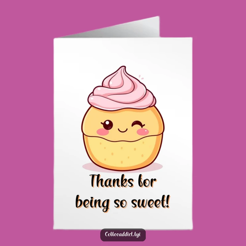 Free Printable Thank You Card: Happy Pastry, Sweet Thanks Downloadable