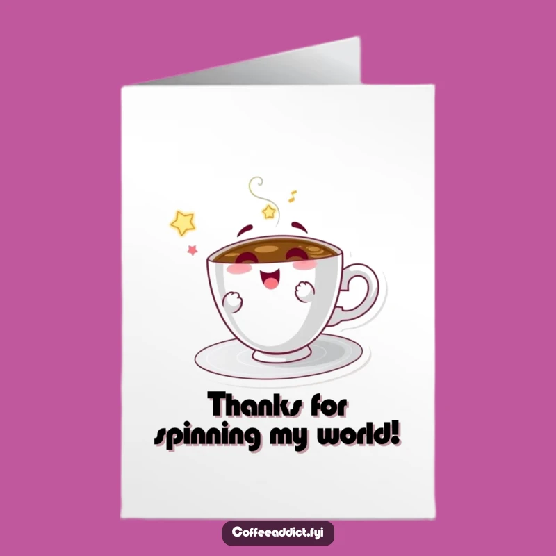 Free Printable Thank You Card: Saucer Spinning for Your Kindness