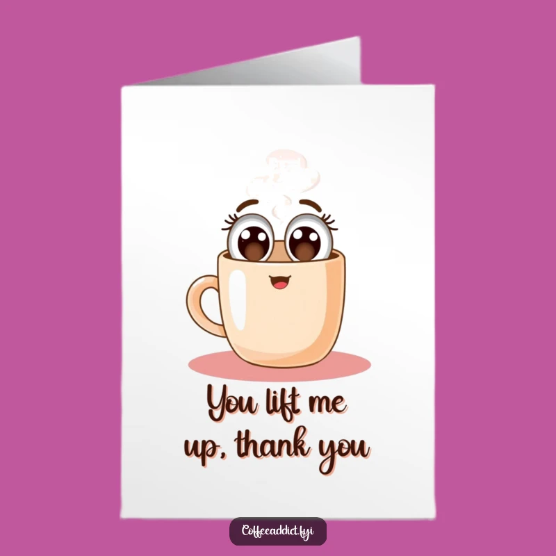Free Printable Coffee Mug Thank You Card - Uplifting Downloadable